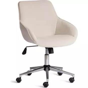 Кресло TetChair DUBLIN хром, вельвет, молочный