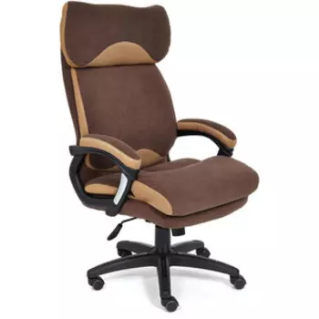 Кресло TetChair Duke флок/ткань, коричневый/бронза 6/TW-21