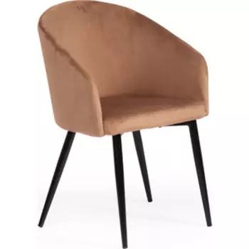 Кресло TetChair La fontain(mod. 004) вельвет/металл коричневый (HLR11) / черный