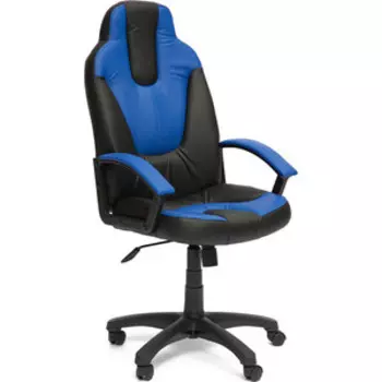 Кресло TetChair NEO (2) кож/зам, черный/синий, 36-6/36-39