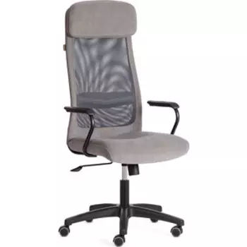 Кресло TetChair PROFIT (мп) флок/ткань, серый, 29/W-12 (21447)