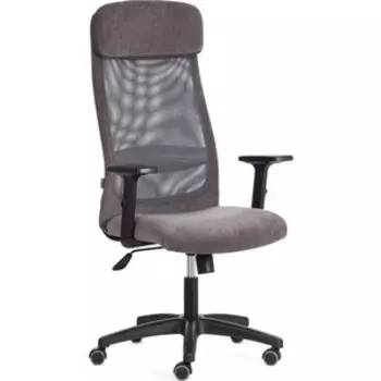Кресло TetChair PROFIT PLT флок/ткань, серый, 29/W-12 (20537)