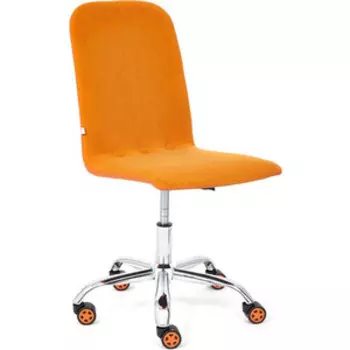 Кресло TetChair Rio флок/кож/зам оранжевый/оранжевый 18/14-43