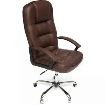 Кресло TetChair СН9944 хром, кож/зам, коричневый, 36-36