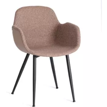 Кресло TetChair Valentino (mod. PC45-2) металл/экокожа/ткань 55х58х81 см Brown (коричневый)/чёрный