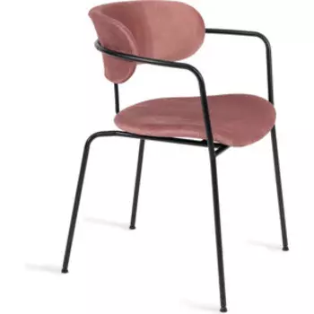 Кресло TetChair Van hallen (mod. 2433S) ткань/металл коралловый/черный