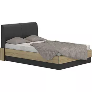 Кровать 140x200 Ивару Лофт-14.1 дуб крафт золотой