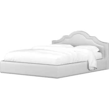 Кровать АртМебель Афина эко-кожа белый
