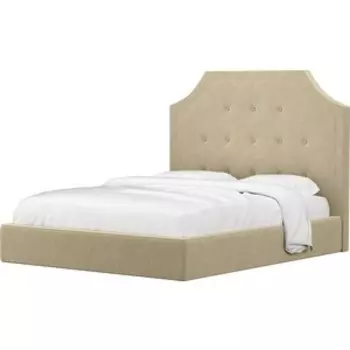 Кровать АртМебель Кантри микровельвет бежевый