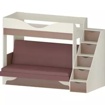 Кровать Атлант Латте 77-1 Neo Plum, бодега светлый, орех донской