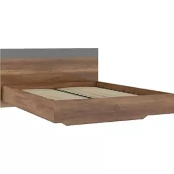 Кровать без ПМ Агат Джолин 1600 ПМ 245.10.01 исп 3 графит софт/дуб каньон