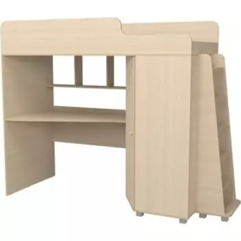 Кровать чердак с рабочей зоной Капризун Р440 5 дуб млечный