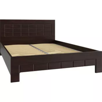 Кровать Compass Изабель ИЗ-711К (с ламелью и опорами) орех темный 200x140