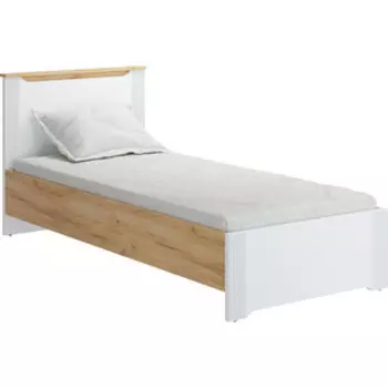 Кровать Compass Эмилия ЭЛ-27 дуб крафт золотой/меренга 90x200