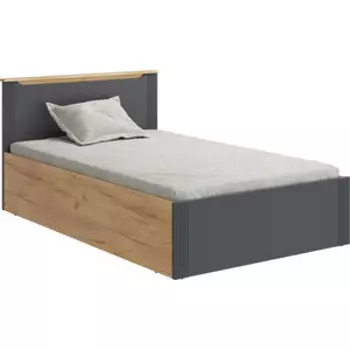 Кровать Compass Эмилия ЭЛ-32 (с ламелью и п/м) дуб крафт золотой/графит 120x200