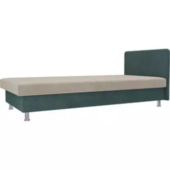 Кровать Лига Диванов Мальта велюр бежевый/бирюза