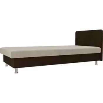 Кровать Лига Диванов Мальта велюр бежевый/коричневый