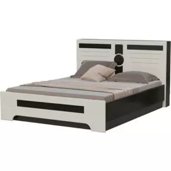 Кровать Мэри Престиж СП-06ПМ 1600х2000 с подъёмным механизмом, венге цаво/жемчужный лён