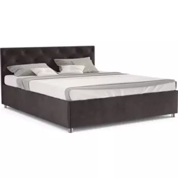 Кровать Mebel Ars Классик 160 см (бархат шоколадный STAR VELVET 60 COFFEE)