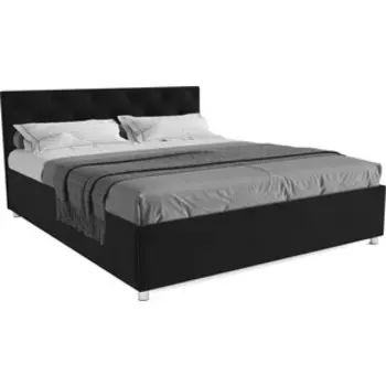 Кровать Mebel Ars Классик 160 см (велюр черный/НВ-178/17)