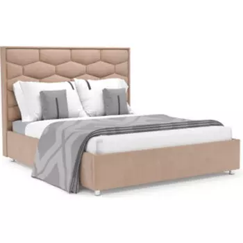 Кровать Mebel Ars Рица 140 см (бежевый - Luna 061)