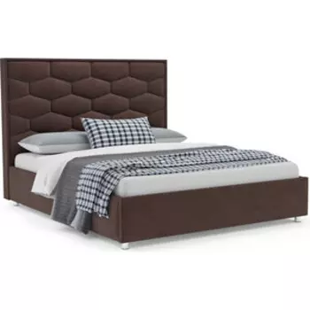 Кровать Mebel Ars Рица 140 см (велюр молочный шоколад НВ-178 13)