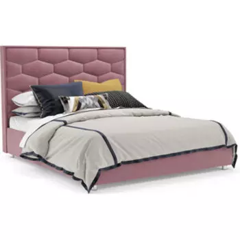 Кровать Mebel Ars Рица 160 см (велюр пудра НВ-178 18)