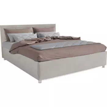 Кровать Mebel Ars Версаль 140 см (бархат бежевый / STAR VELVET 6 BEIGE)