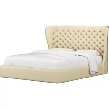 Кровать Мебелико Далия эко-кожа бежевый