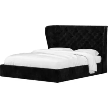 Кровать Мебелико Далия микровельвет черный