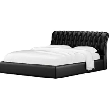 Кровать Мебелико Сицилия эко-кожа черный
