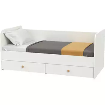 Кровать Моби Джастин 11.55 цвет белый шагрень (1028577)