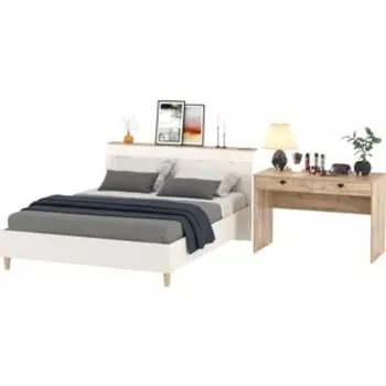 Кровать Моби Муссон 11.41 + ортопед + Бостон 12.69, цвет дуб эндгрейн элегантный (1028286)