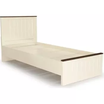 Кровать одинарная ОЛМЕКО 37.22 Прованс 90 бежевый/дуб кальяри/профиль: Masa Decor слоновая кость