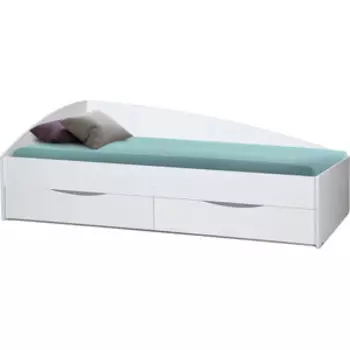 Кровать одинарная ОЛМЕКО Фея-3 80x190 исп. 1 белый/белый/ДВПО белый