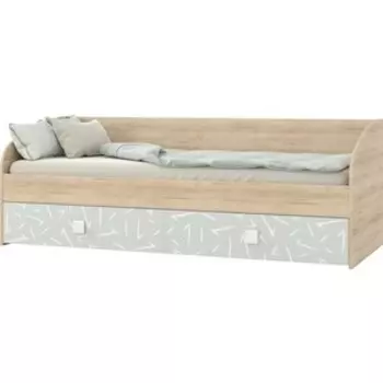 Кровать односпальная Гранд Кволити 4-2009 с двумя ящиками (МИККИ) Дуб Ривьера / Серый (ML876880572)