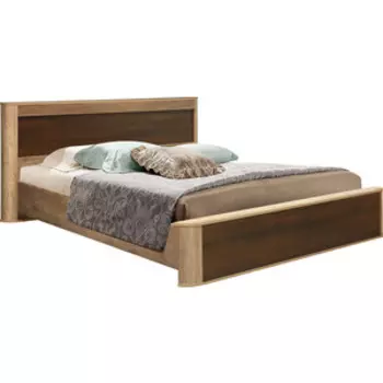 Кровать ОЛМЕКО 34.25-01 Фантазия 140 дуб каньон/дуб кальяри/профиль: Masa Decor дуб каньон