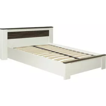 Кровать ОЛМЕКО 36.02-01 Амелия 140 белый лофт/дуб стайлинг/профиль: белый/профиль: дуб стайлинг