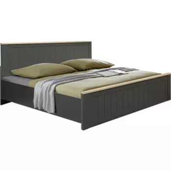 Кровать ОЛМЕКО 37.24-02 Прованс 160 диамант серый/дуб каньон/профиль: Masa Decor диамант