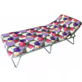 Кровать раскладная детская Ольса Юнга каркас черный/ткань разноцветные круги с451-МТ002