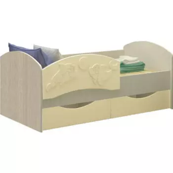 Кровать Регион 58 Дельфин 3 ваниль/ясень шимо светлый МДФ 80x160