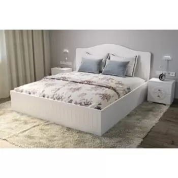 Кровать с ламелями и подъемным механизмом Compass Монблан МБ-607К 200x180 белое дерево