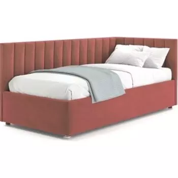 Кровать с подъемным механизмом Это мебель Negga Mellisa 140 Угловая ПРАВАЯ Velutto 55 (НФ-00010662)