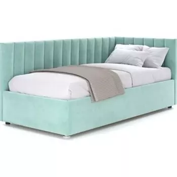 Кровать с подъемным механизмом Это мебель Negga Mellisa 180 Угловая ПРАВАЯ Velutto 14 (НФ-00010717)