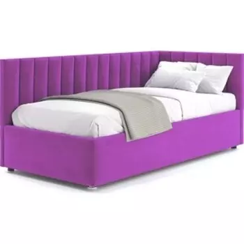 Кровать с подъемным механизмом Это мебель Negga Mellisa 90 Угловая ПРАВАЯ Velutto 41 (НФ-00010588)