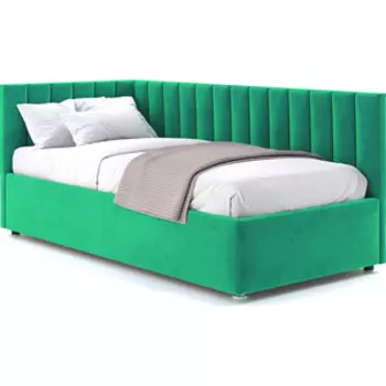 Кровать с подъемным механизмом Это мебель Negga Mellisa 120 Угловая ЛЕВАЯ Velutto 42 (НФ-00010606)