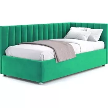 Кровать с подъемным механизмом Это мебель Negga Mellisa 140 Угловая ПРАВАЯ Velutto 42 (НФ-00010657)