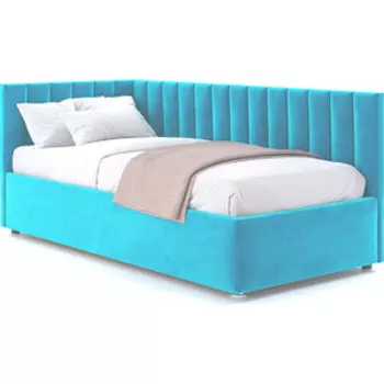 Кровать с подъемным механизмом Это мебель Negga Mellisa 120 Угловая ЛЕВАЯ Velutto 44 (НФ-00010607)