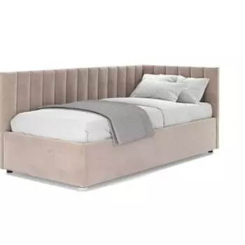 Кровать с подъемным механизмом Это мебель Negga Mellisa 120 Угловая ПРАВАЯ Velutto 22 (НФ-00010618)