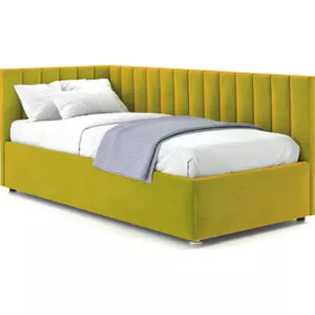 Кровать с подъемным механизмом Это мебель Negga Mellisa 140 Угловая ЛЕВАЯ Velutto 28 (НФ-00010637)